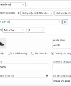 Đăng sản phẩm có dùng Variation Swatches for WooCommerce Flatsome