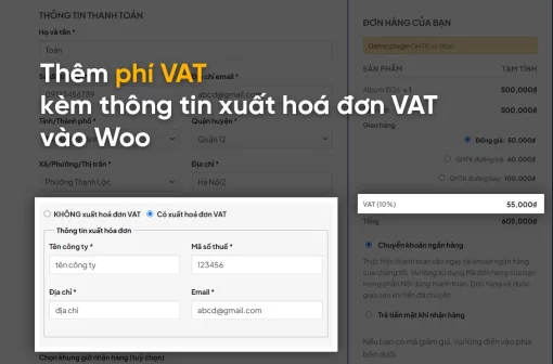 Plugin Thêm phí VAT và thông tin xuất hoá đơn VAT vào Woo